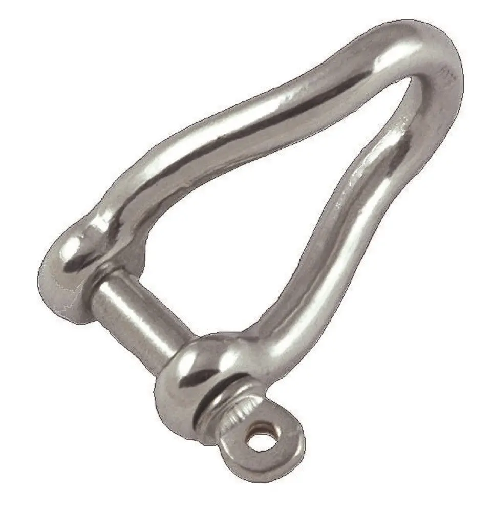 Stainless Steel Twisted D Shackles 1