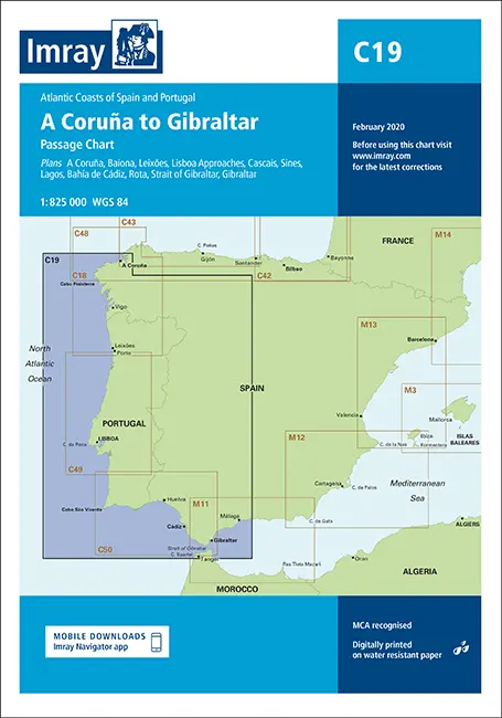 Imray C19 Cabo Finisterre To Gibraltar 1