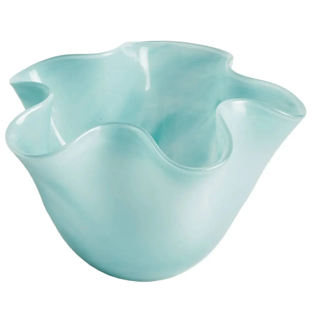 Napa Ceila Blue Sea Glass Bowl - 7.5" & 12" 1