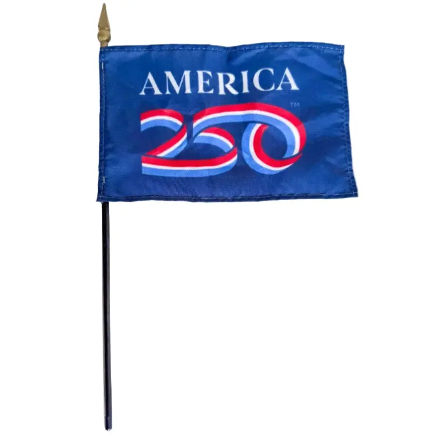 America250 Miniature 6" X 4" Stick Flags - 12 Pc. 1
