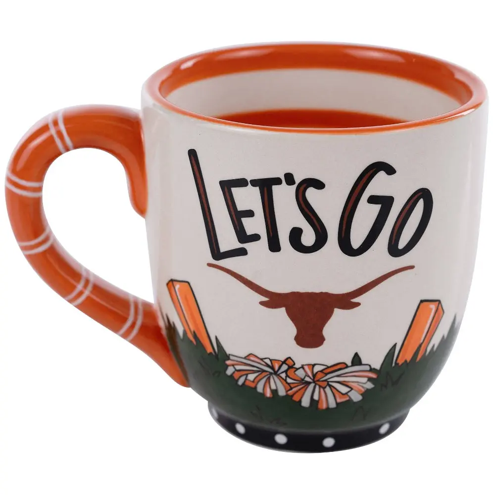 Glory Haus Ceramic "Let's Go Longhorns" Mug - 16 Oz. 1