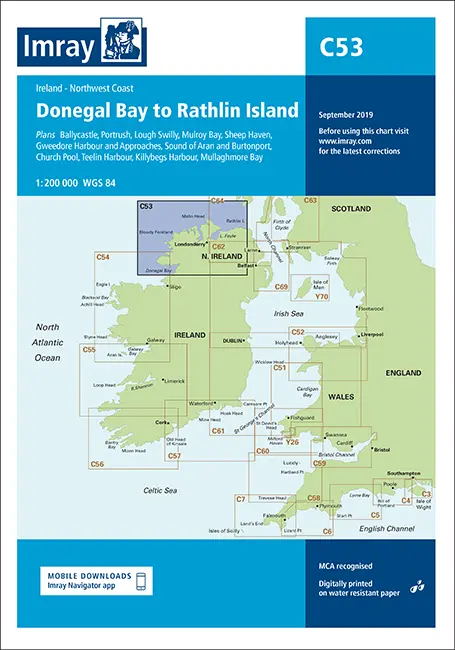 Imray C53 Donegal Bay To Rathlin Island 1