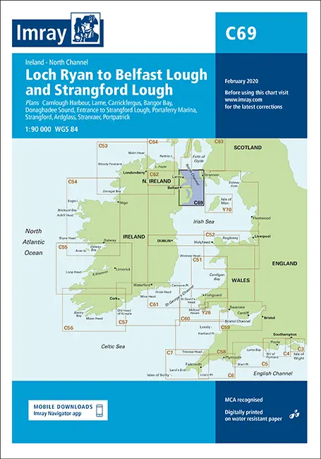 Imray C69 Loch Ryan To Belfast Lough And Strangford Lough 1