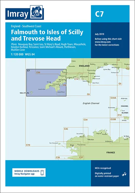 Imray C7 Falmouth To Isles Of Scilly And Trevose Head 1