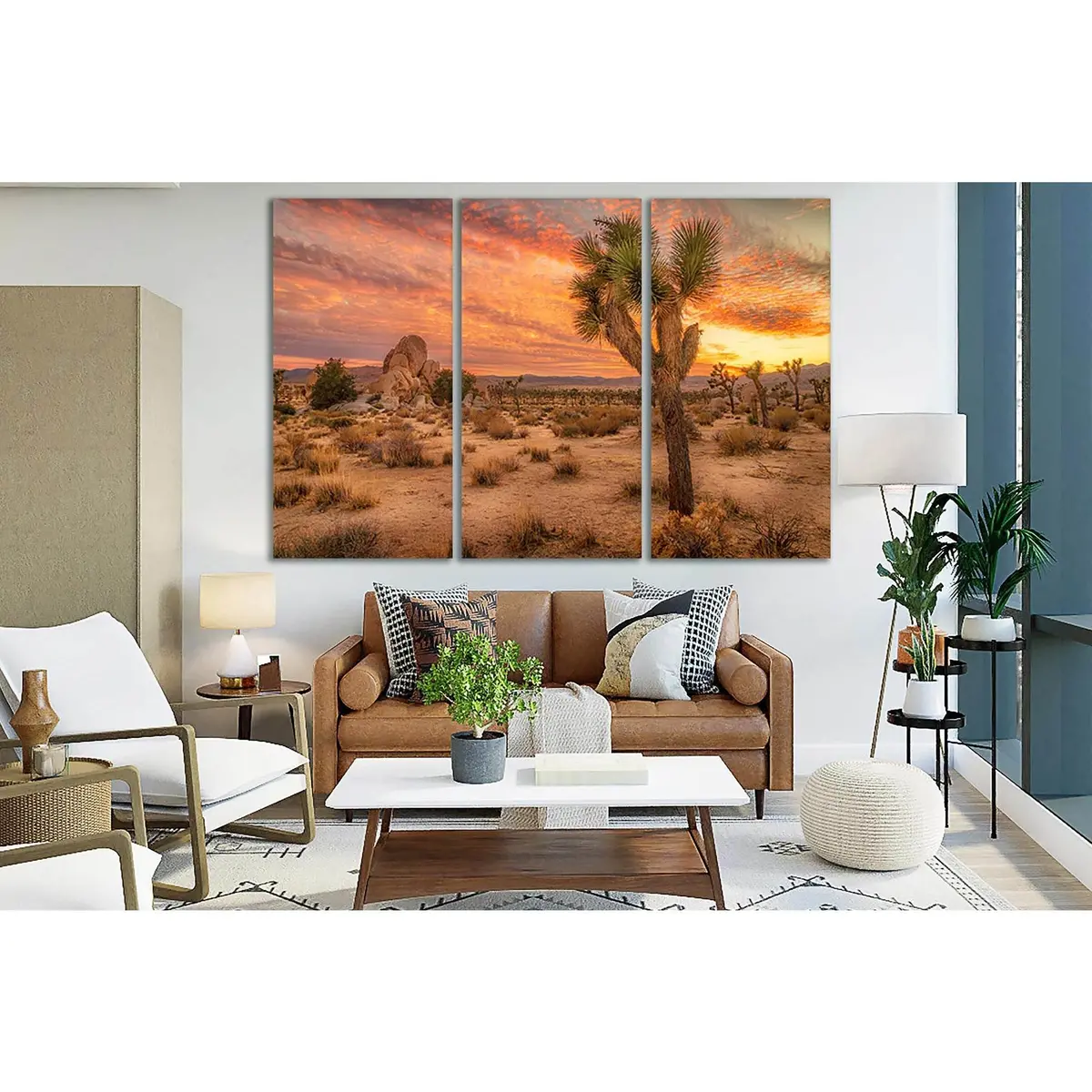 Cactus In The Desert At Sunset №Sl277 Ready To Hang Canvas Print 5