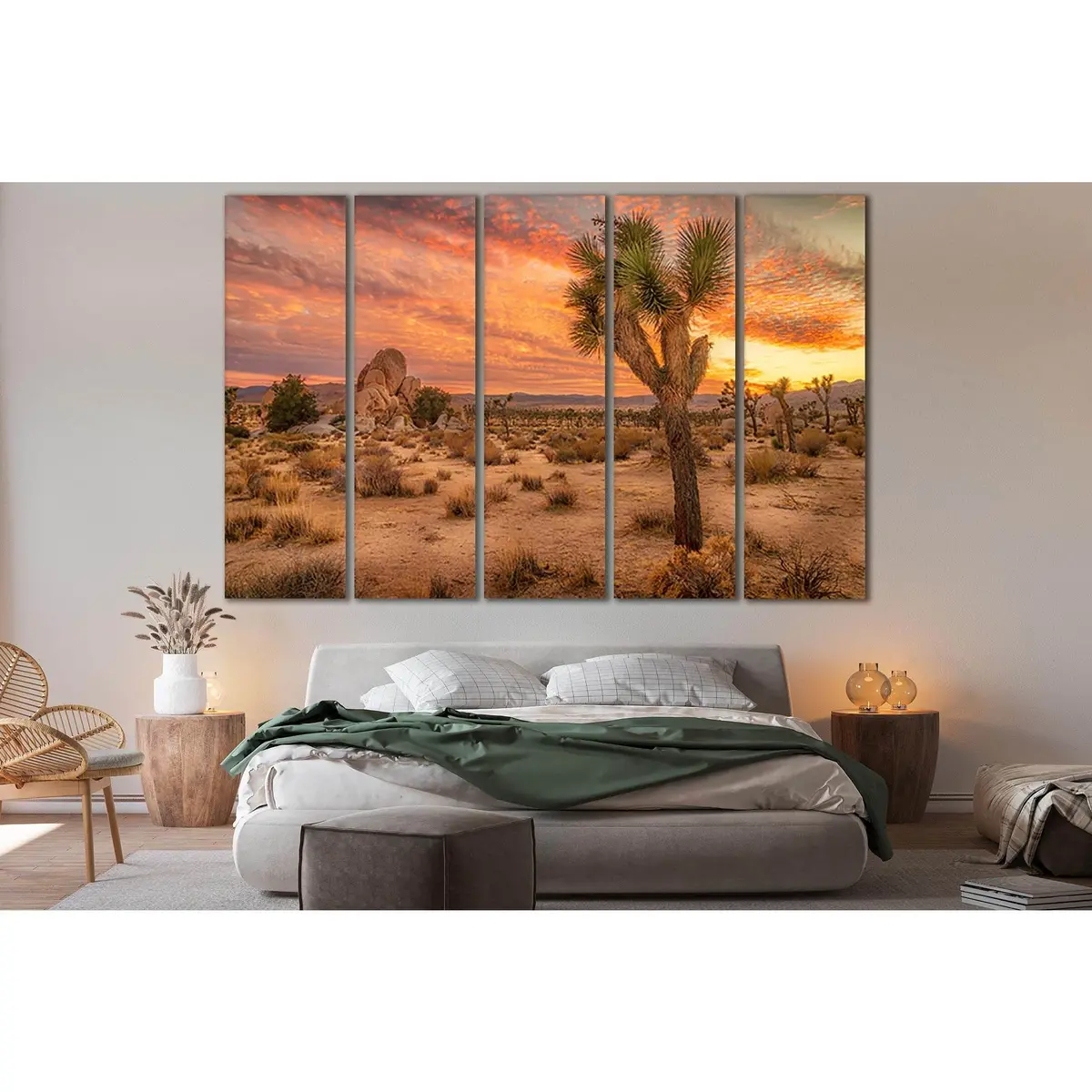 Sunset Desert Cactus Canvas Art №SL277 – Premium Ready-to-Hang Wall Decor - Image 3