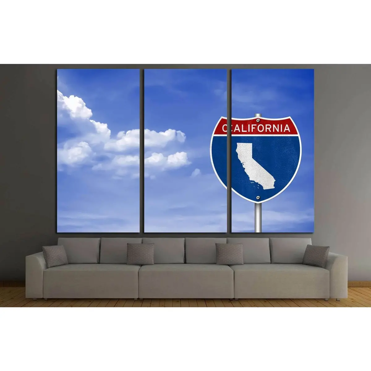 California Road Sign Concept №1949 Ready To Hang Canvas Print 5