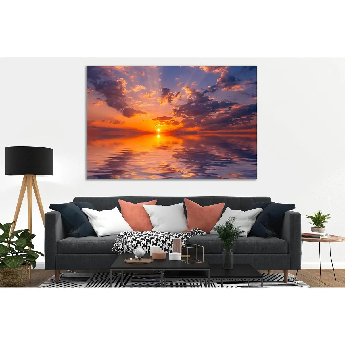 Calm Water Sunset №Sl107 Ready To Hang Canvas Print 1
