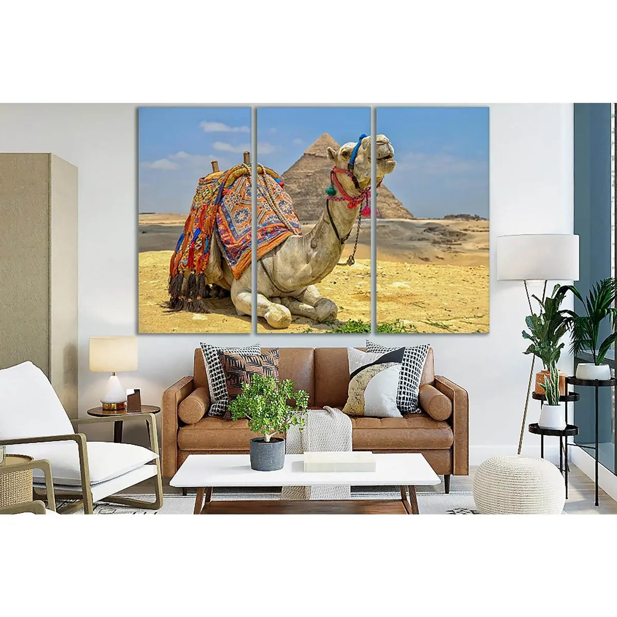 Camel And Pyramid №Sl1020 Ready To Hang Canvas Print 5