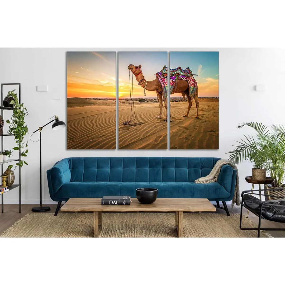 Camel In The Desert During Sunset №Sl227 Ready To Hang Canvas Print 5