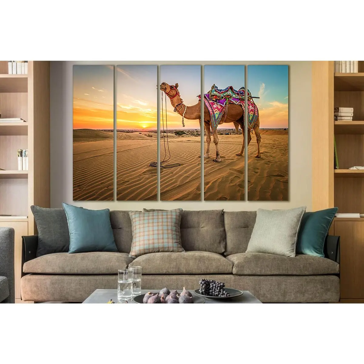 Desert Camel Canvas Art – Pre-Stretched, Ready-to-Hang Wall Decor (SL1015) - Image 3