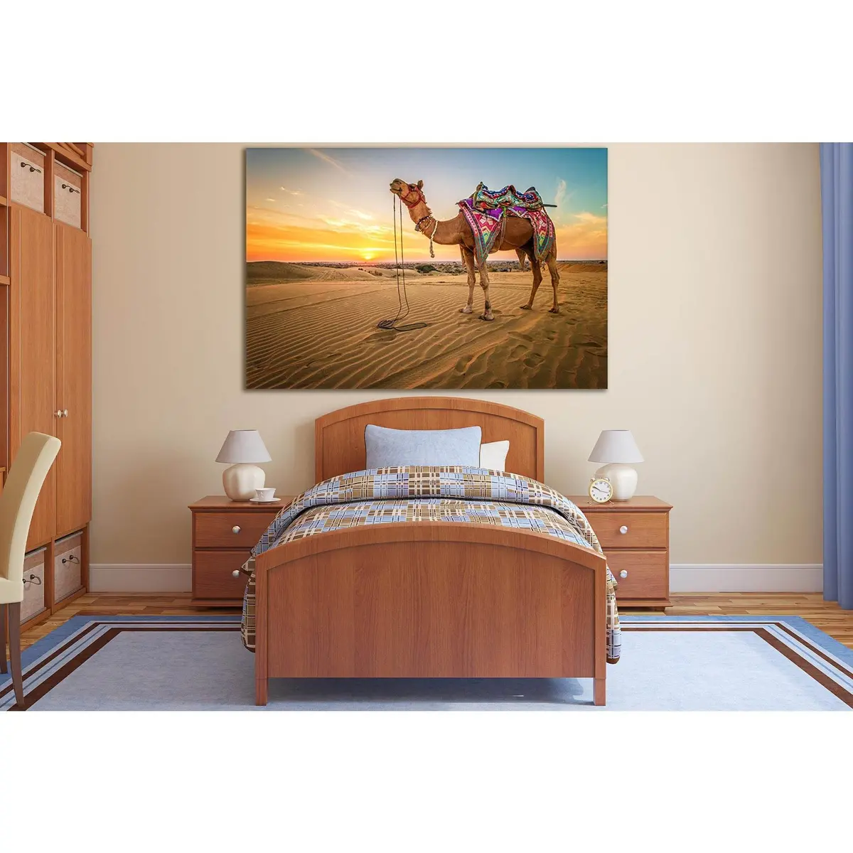 Camel In The Desert №Sl1015 Ready To Hang Canvas Print 1