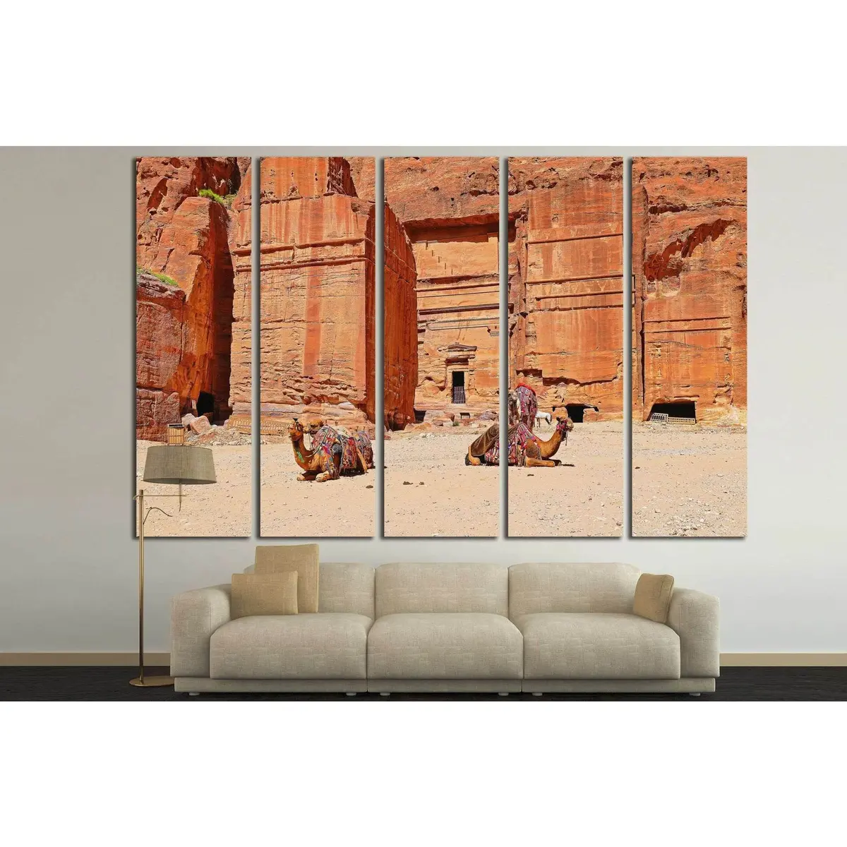 Relaxed Camels Wall Art №810 – Ready-to-Hang Canvas Print - Image 2