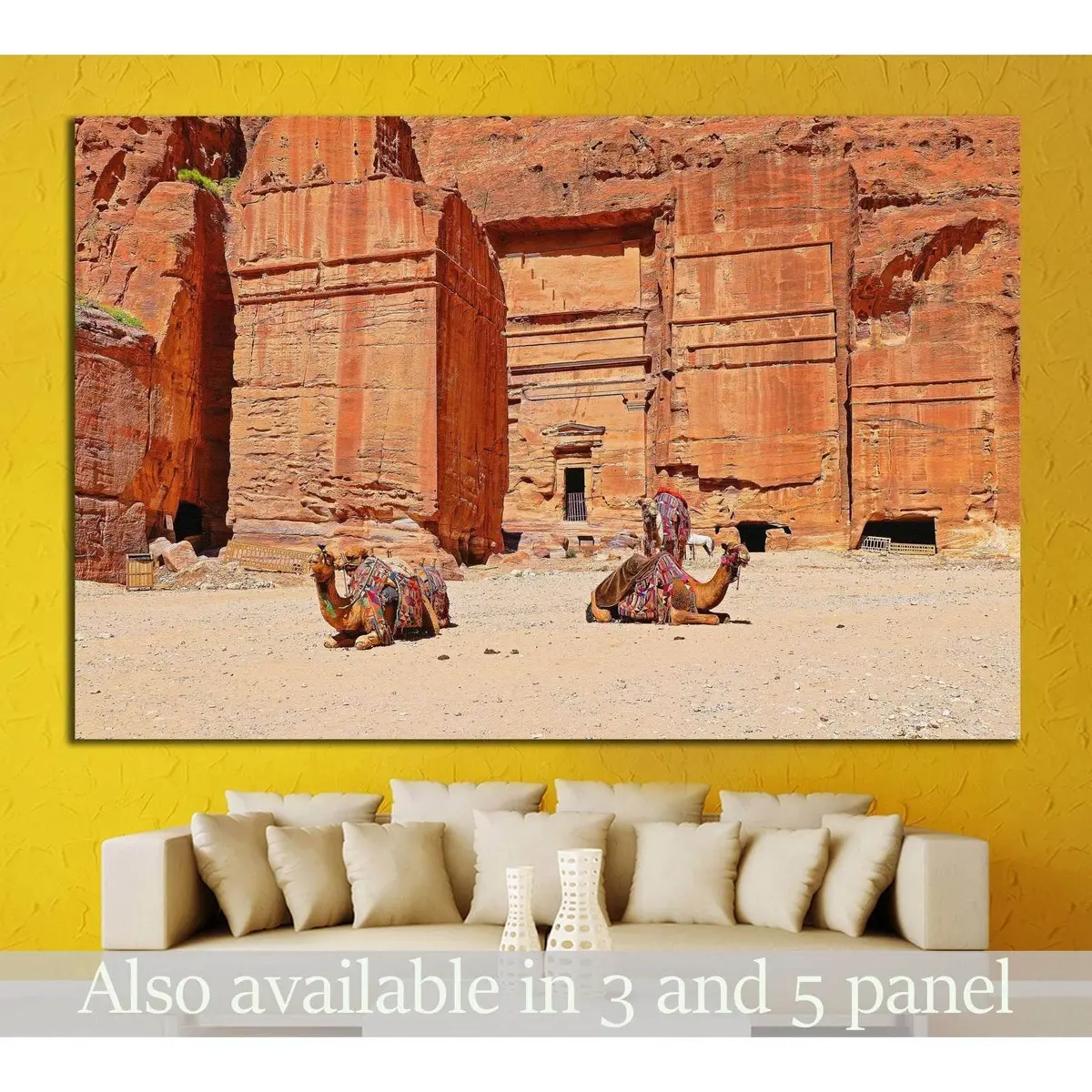 Camels Relaxed №810 Ready To Hang Canvas Print 1