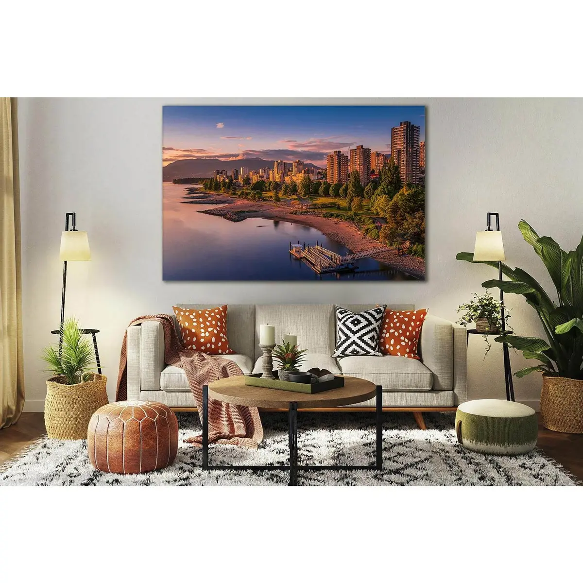 Canada Coast Evening Vancouver №Sl315 Ready To Hang Canvas Print 2