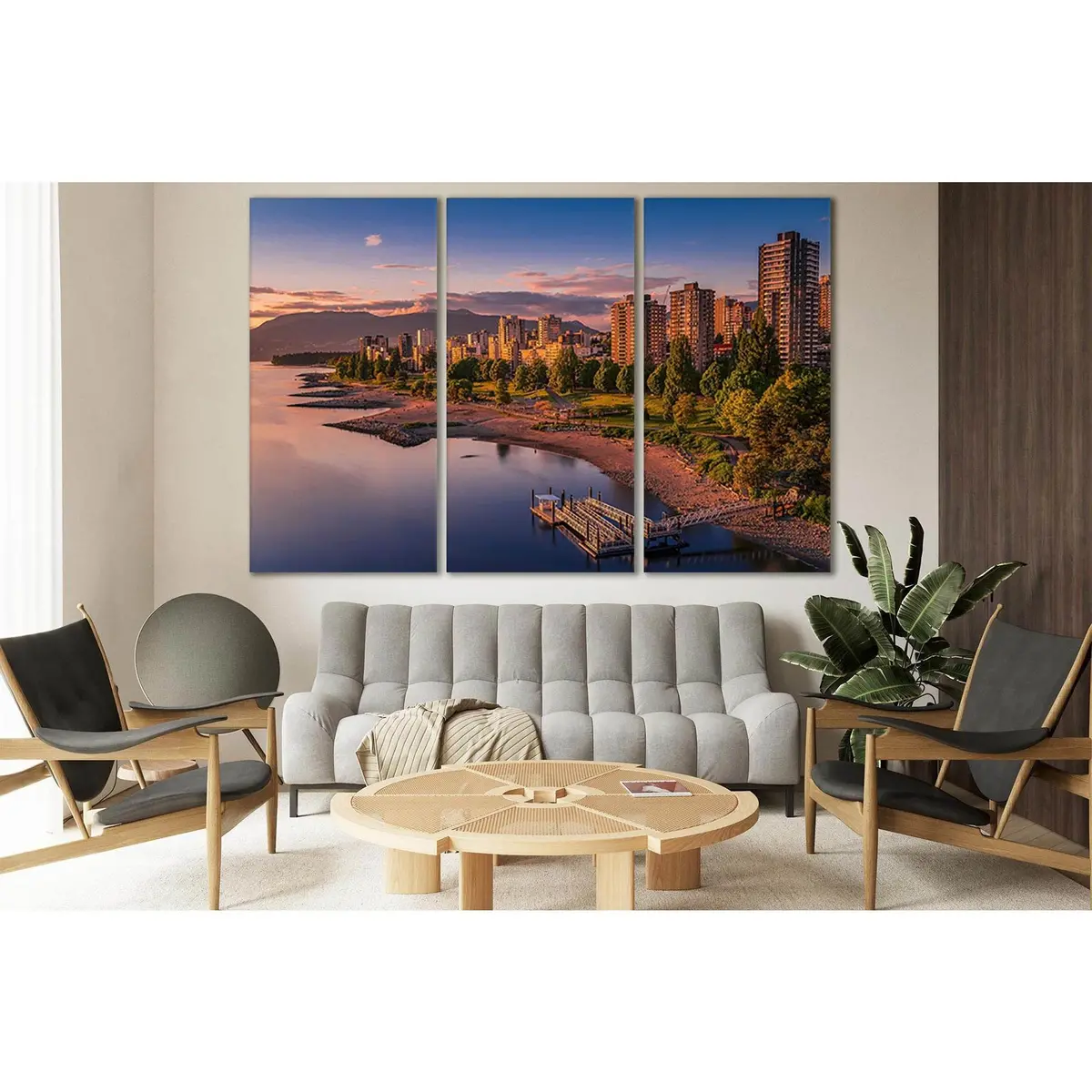 Canada Coast Evening Vancouver №Sl315 Ready To Hang Canvas Print 5