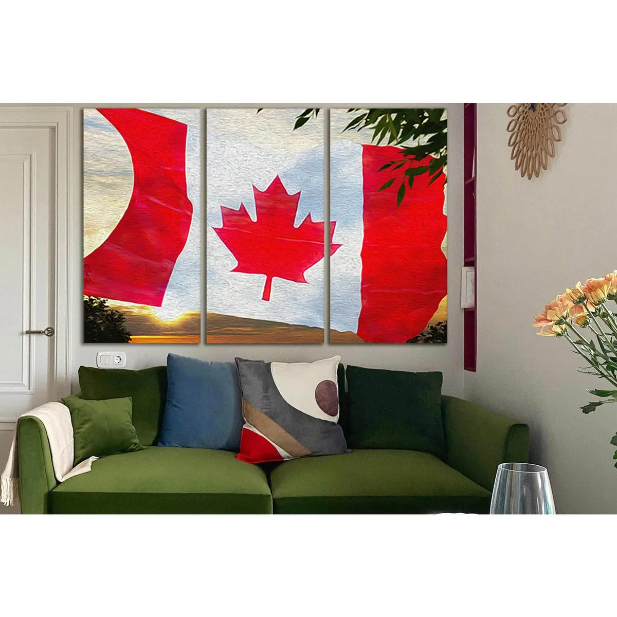 Canadian Flag Oil On Canvas №Sl1157 Ready To Hang Canvas Print 5