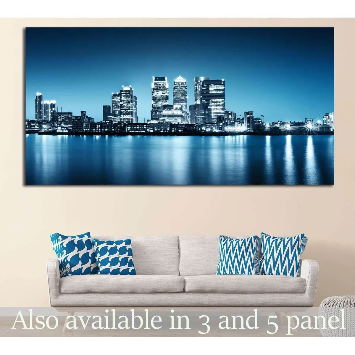 Canary Wharf №576 Ready To Hang Canvas Print 1