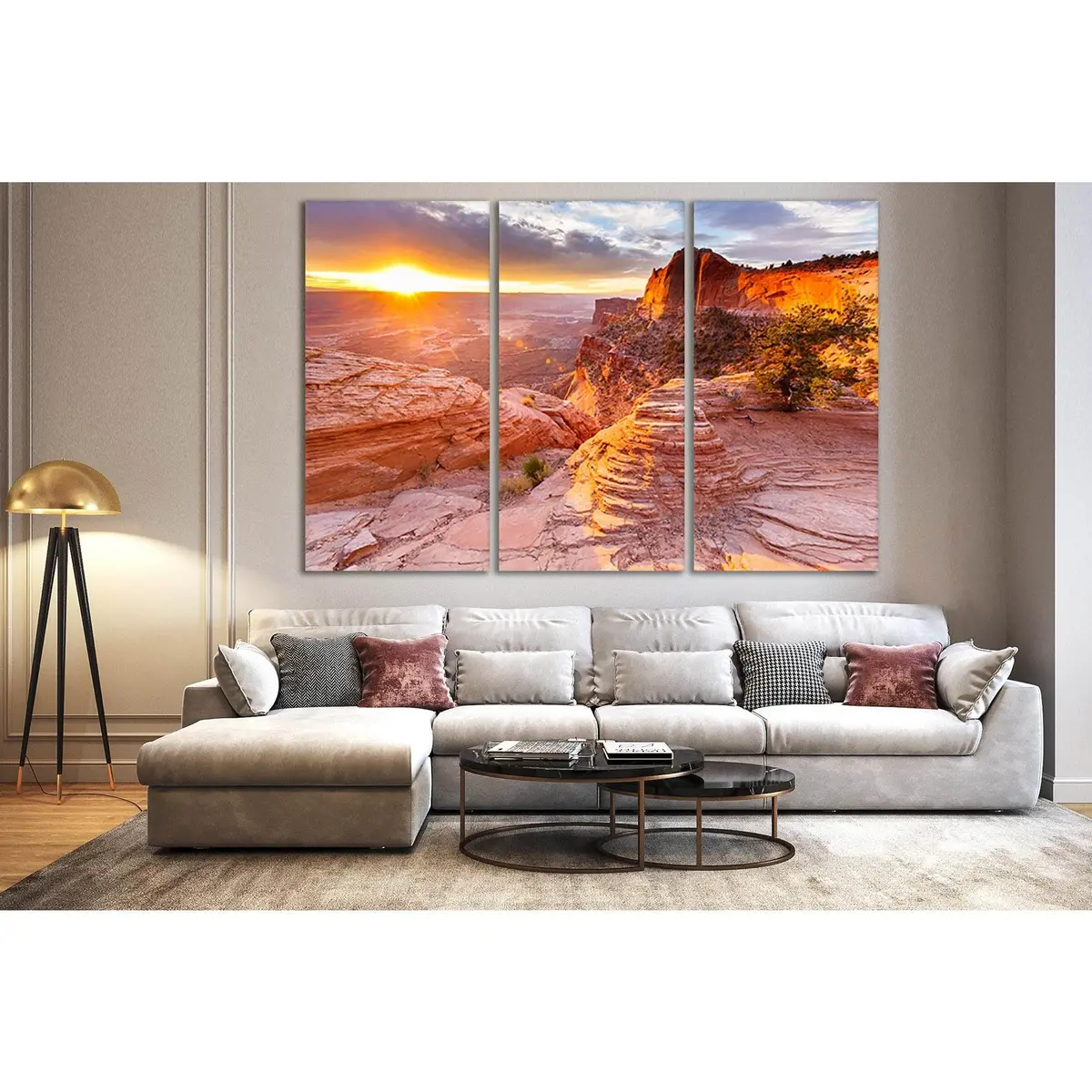 Canyon During Sunset №Sl225 Ready To Hang Canvas Print 5