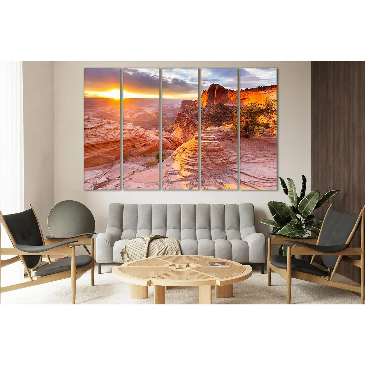 Sunset Canyon Wall Art №SL225 – Premium Ready-to-Hang Canvas Print - Image 3