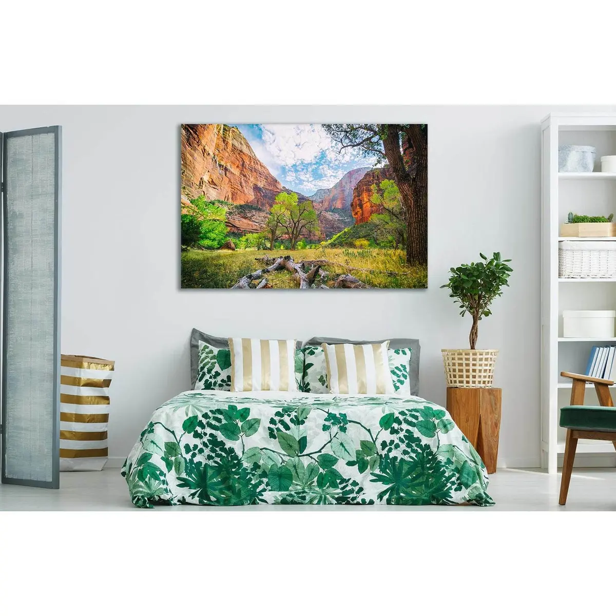 Canyon Of Zion National Park №Sl03 Ready To Hang Canvas Print 1