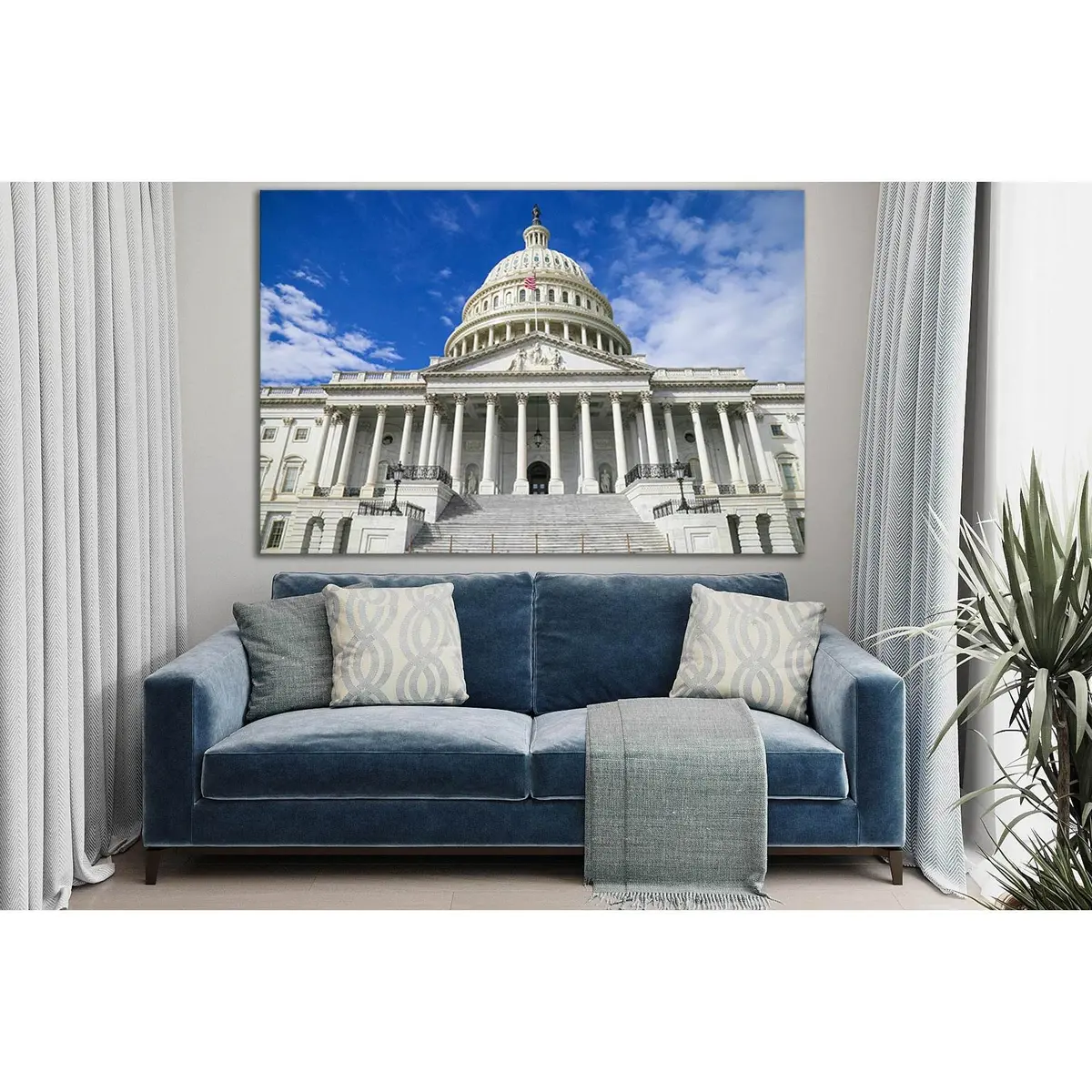 Capitol Building In Washington №Sl1405 Ready To Hang Canvas Print 1