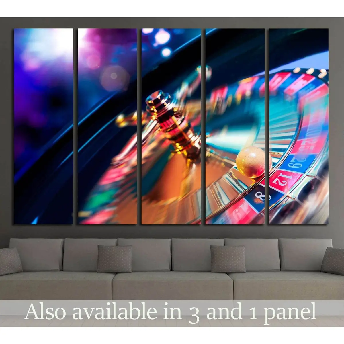 Casino Roulette №546 Ready To Hang Canvas Print 1