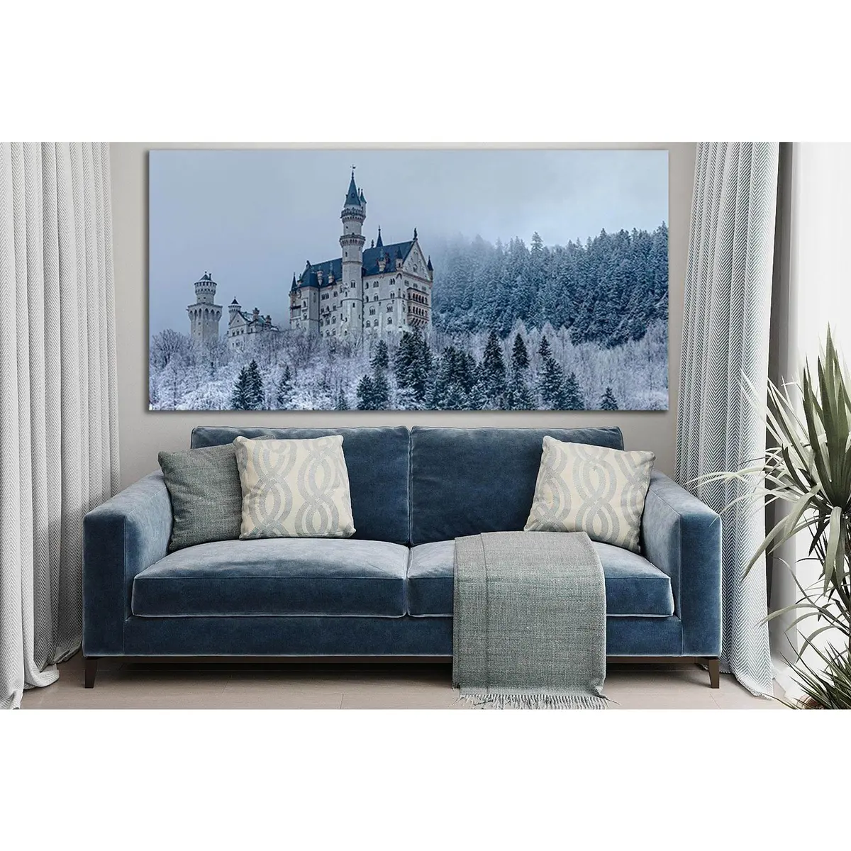 Castle In Winter Forest №Sl1380 Ready To Hang Canvas Print 1