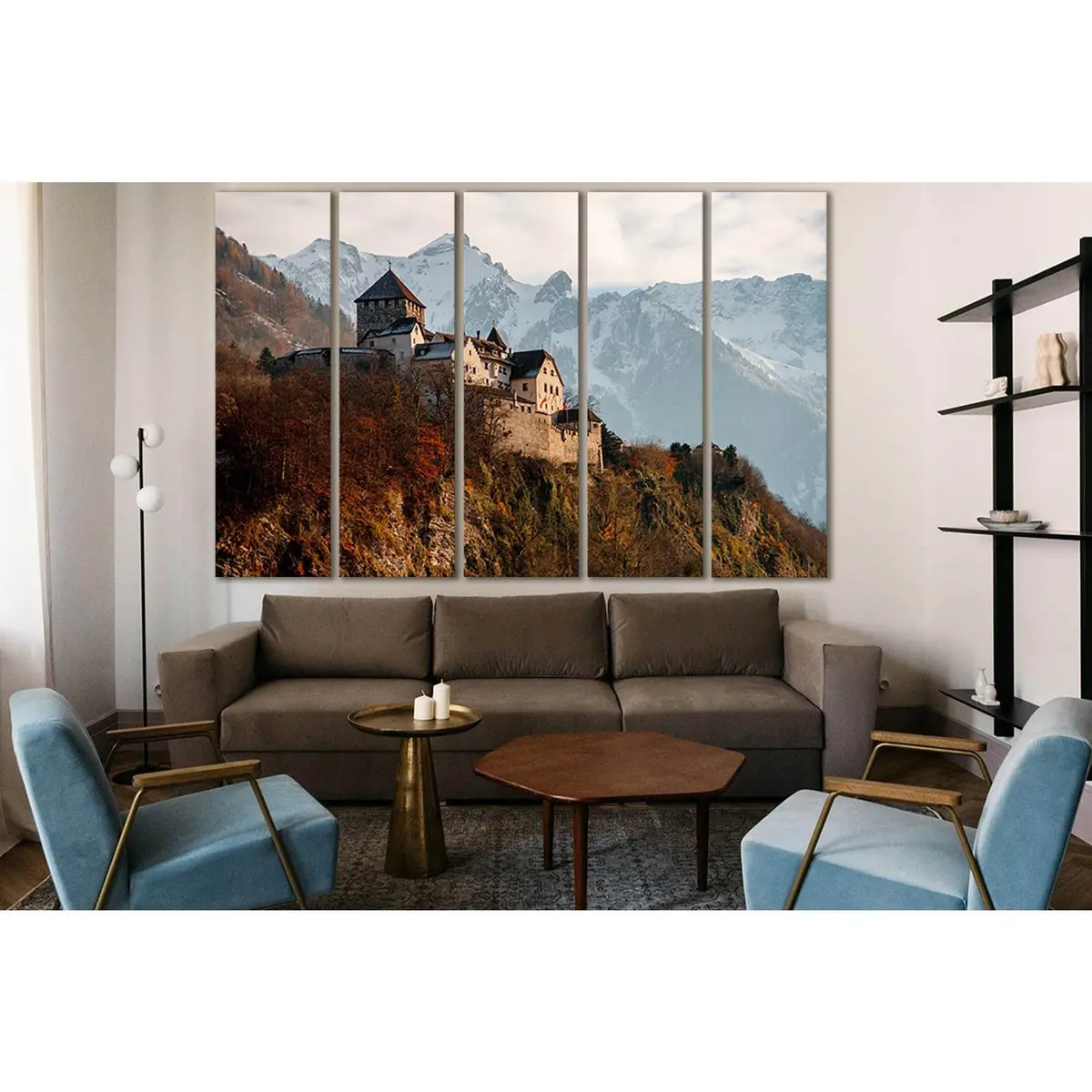 Vaduz Castle Wall Art Canvas Print SL1385 – Ready-to-Hang Decor - Image 3