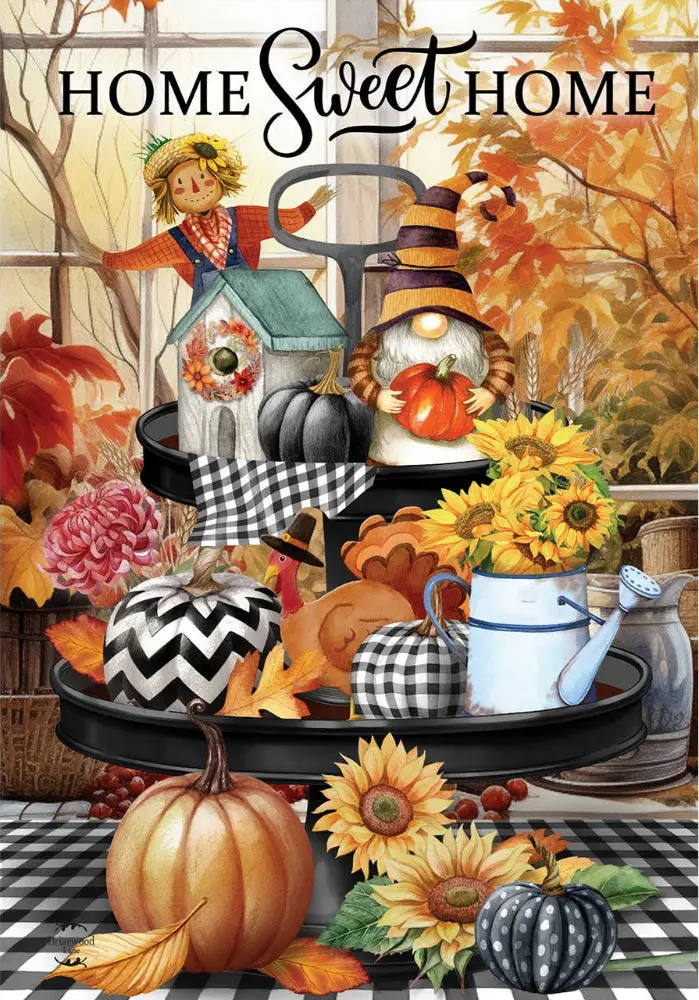 Briarwood "Home Sweet Home" Autumn Garden Flag - 12.5" X 18" 1
