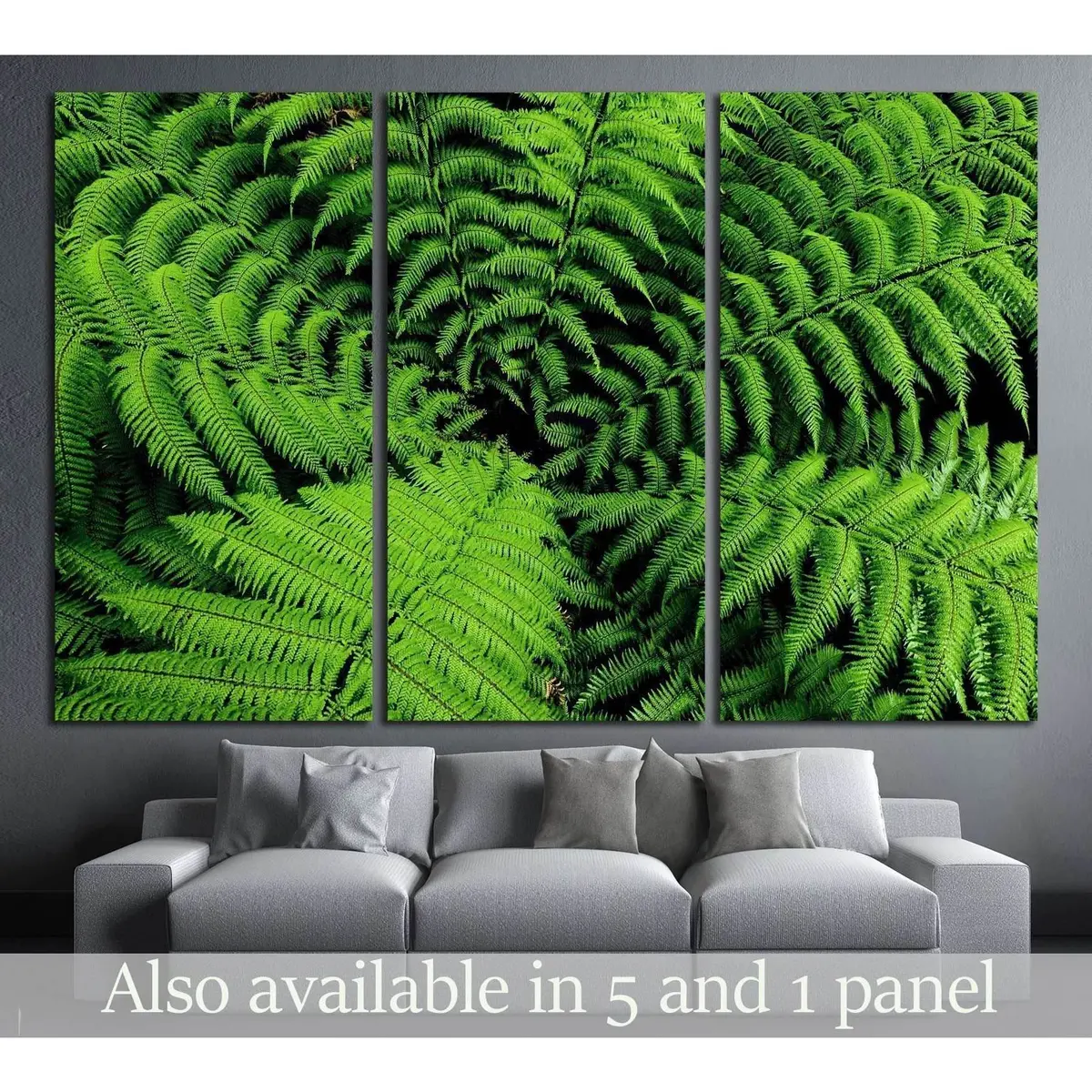 Center Of Fern Tree In Native Bush, New Zealand №2507 Ready To Hang Canvas Print 5