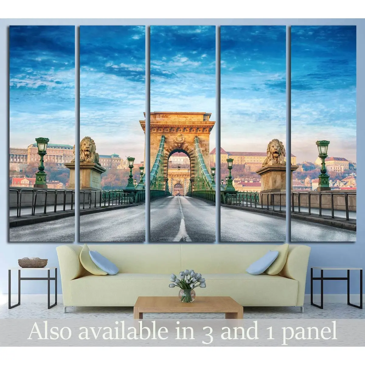 Chain Bridge, Budapest, Hungary №856 Ready To Hang Canvas Print 5