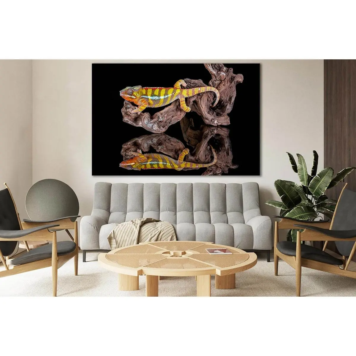 Chameleon Reflection №Sl1028 Ready To Hang Canvas Print 2