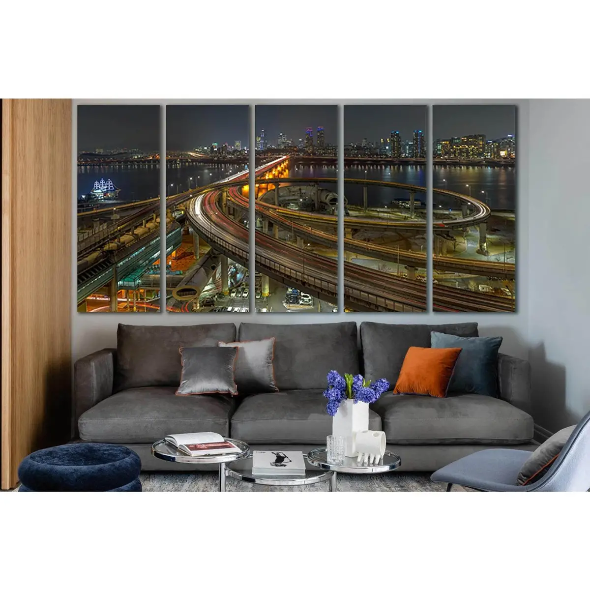 Cheongdam Bridge, Seoul, South Korea – Premium Canvas Wall Art (SL1120), Pre-Strung & Ready to Hang - Image 3