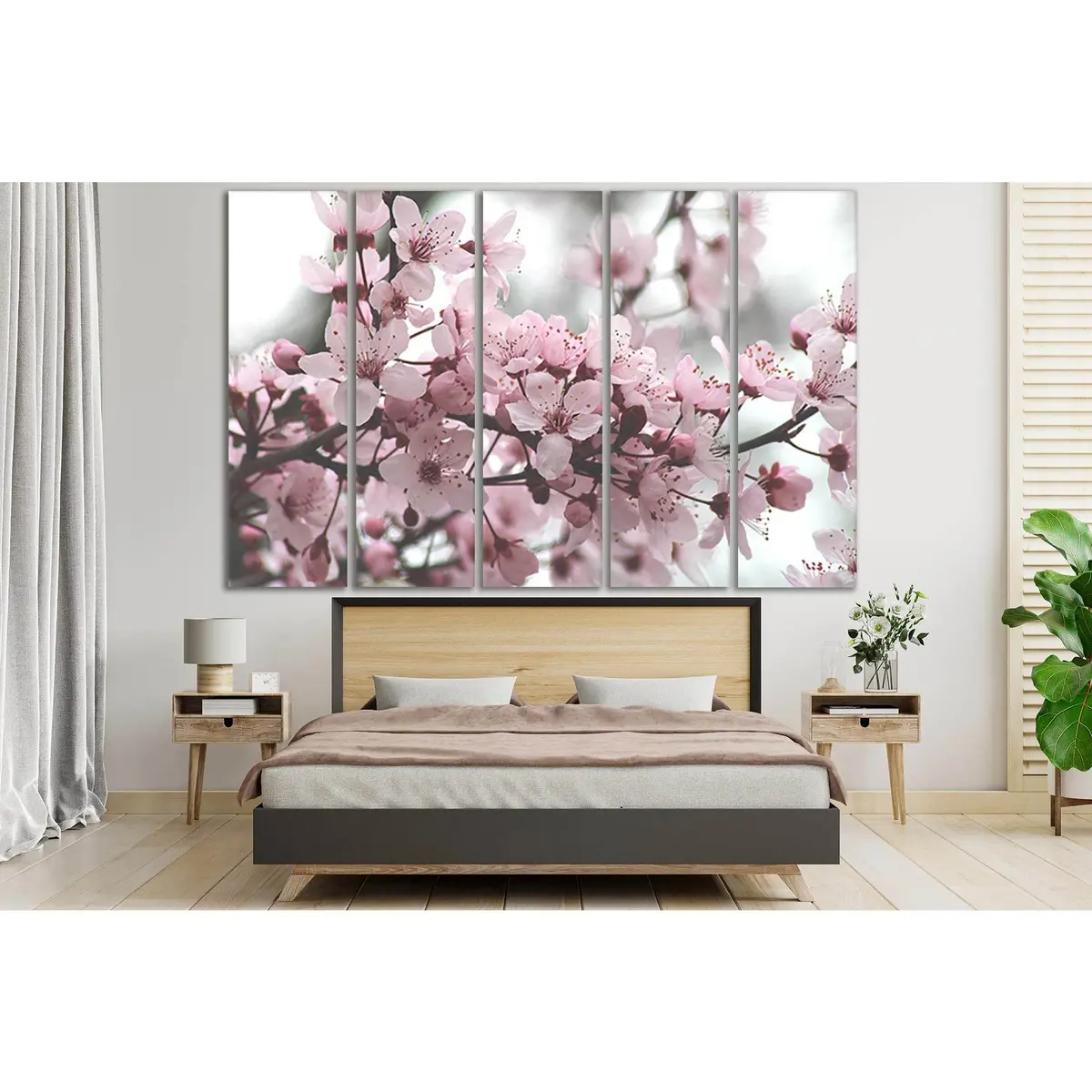 Cherry Blossom Canvas Wall Art – Pre-Stretched, Ready-to-Hang Print SL726 - Image 3