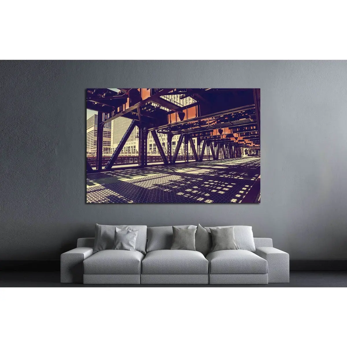 Chicago №892 Ready To Hang Canvas Print 2
