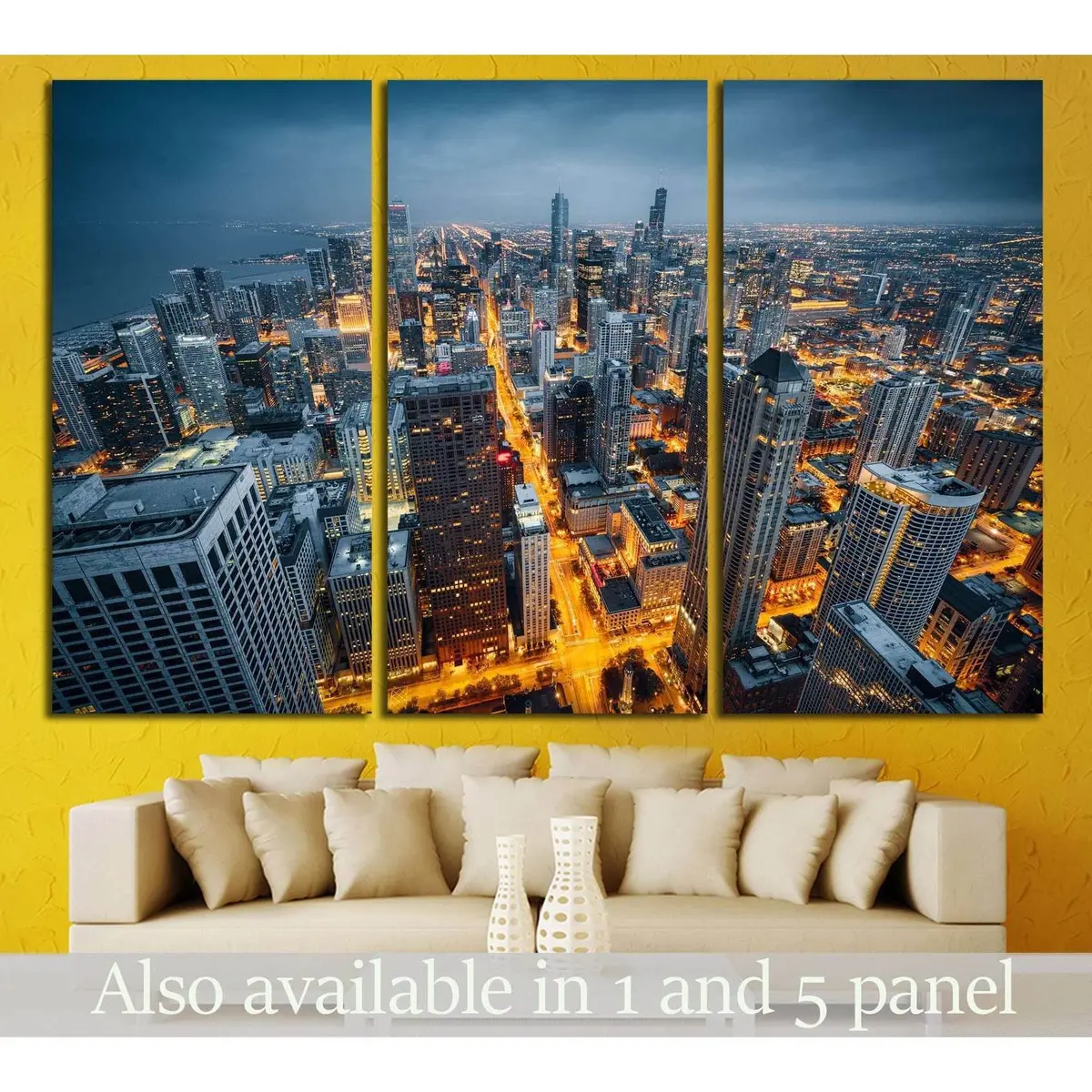 Chicago Cityscape, Illinois №244 Ready To Hang Canvas Print 5