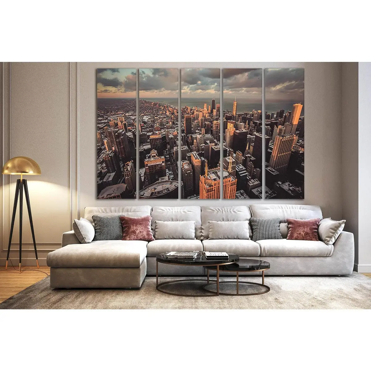 Chicago Cityscape Canvas Art Print №SL329 – Premium Ready-to-Hang Wall Decor