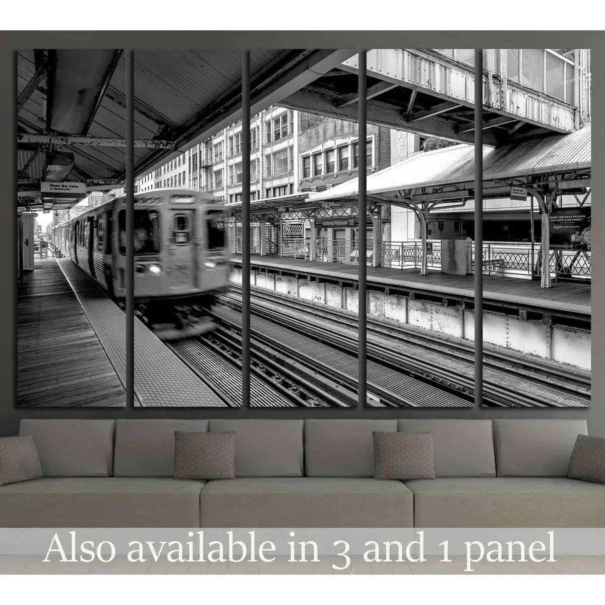 Chicago 'L' Train #990 Canvas Wall Art – Pre-Strung & Ready to Hang