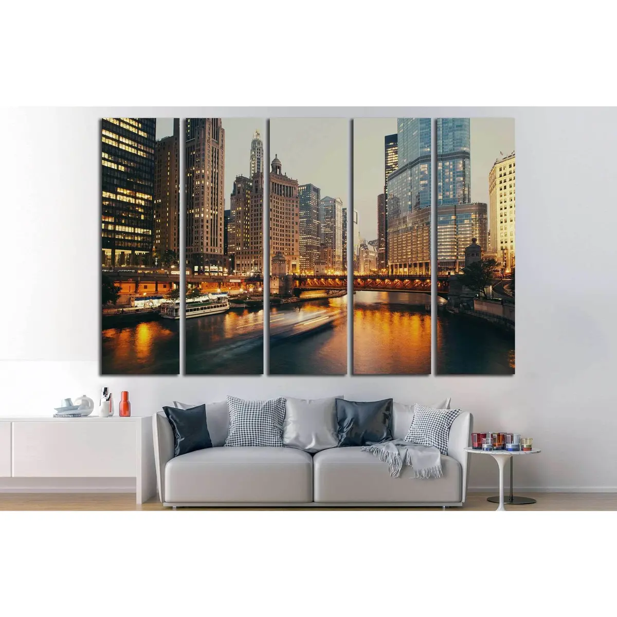 Chicago Cityscape Canvas Wall Art – Premium Ready-to-Hang Print - Image 3