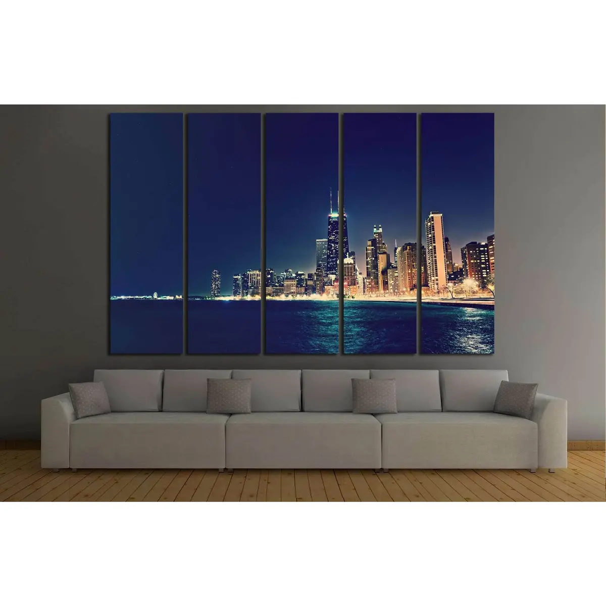 Chicago, Illinois Cityscape Canvas Wall Art – Premium Ready-to-Hang Print - Image 2