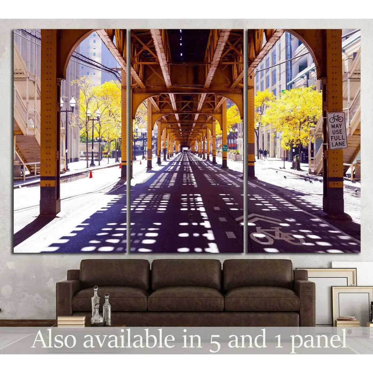 Chicago Street №882 Ready To Hang Canvas Print 5