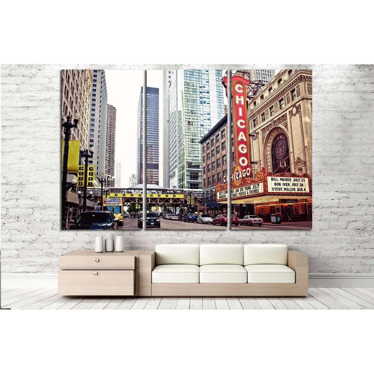 Chicago Theater On State Street, Chicago, Illinois №2141 Ready To Hang Canvas Print 5