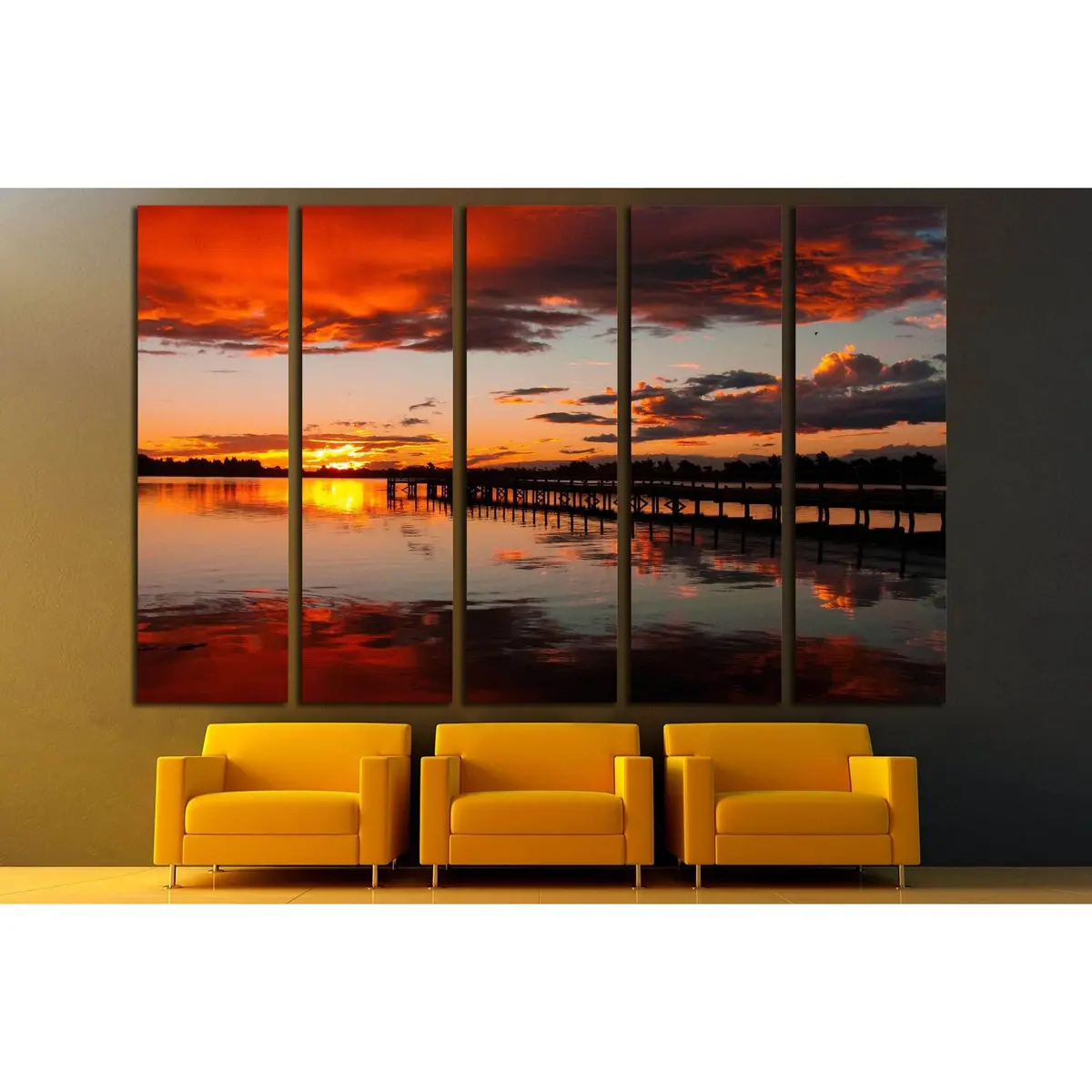 Christchurch Sunset Canvas Art Print – Ready-to-Hang Wall Decor from New Zealand - Image 3