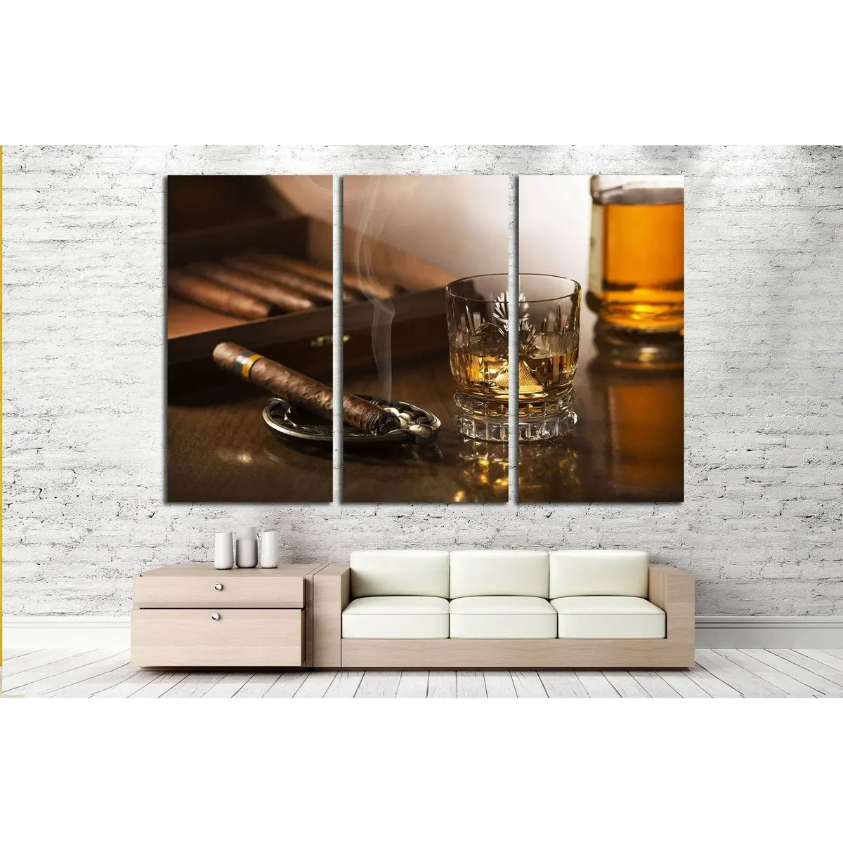 Cigar And Smoke №538 Ready To Hang Canvas Print 5