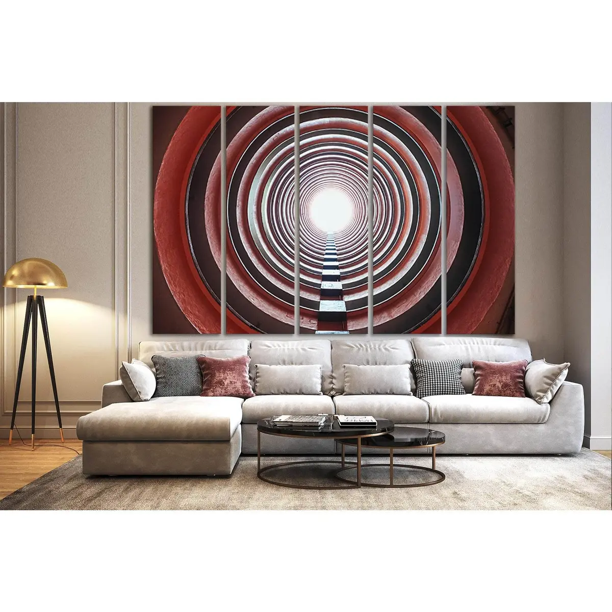 Hong Kong Circular Architecture Canvas Art №SL1388 – Premium Ready-to-Hang Wall Decor - Image 3