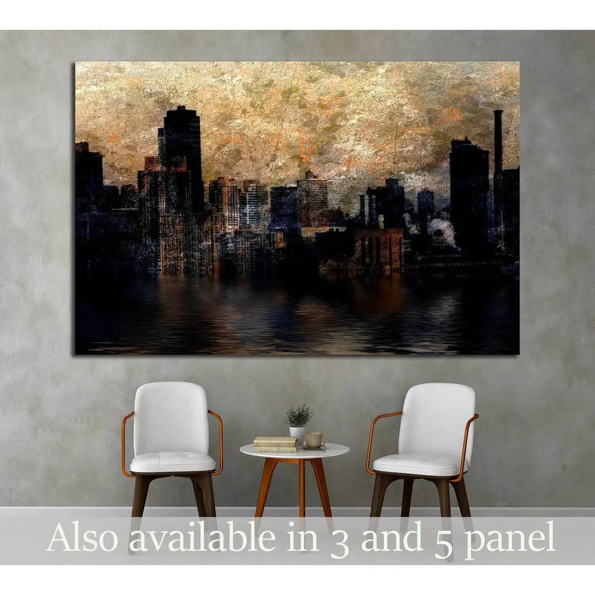 City №1617 Ready To Hang Canvas Print 1