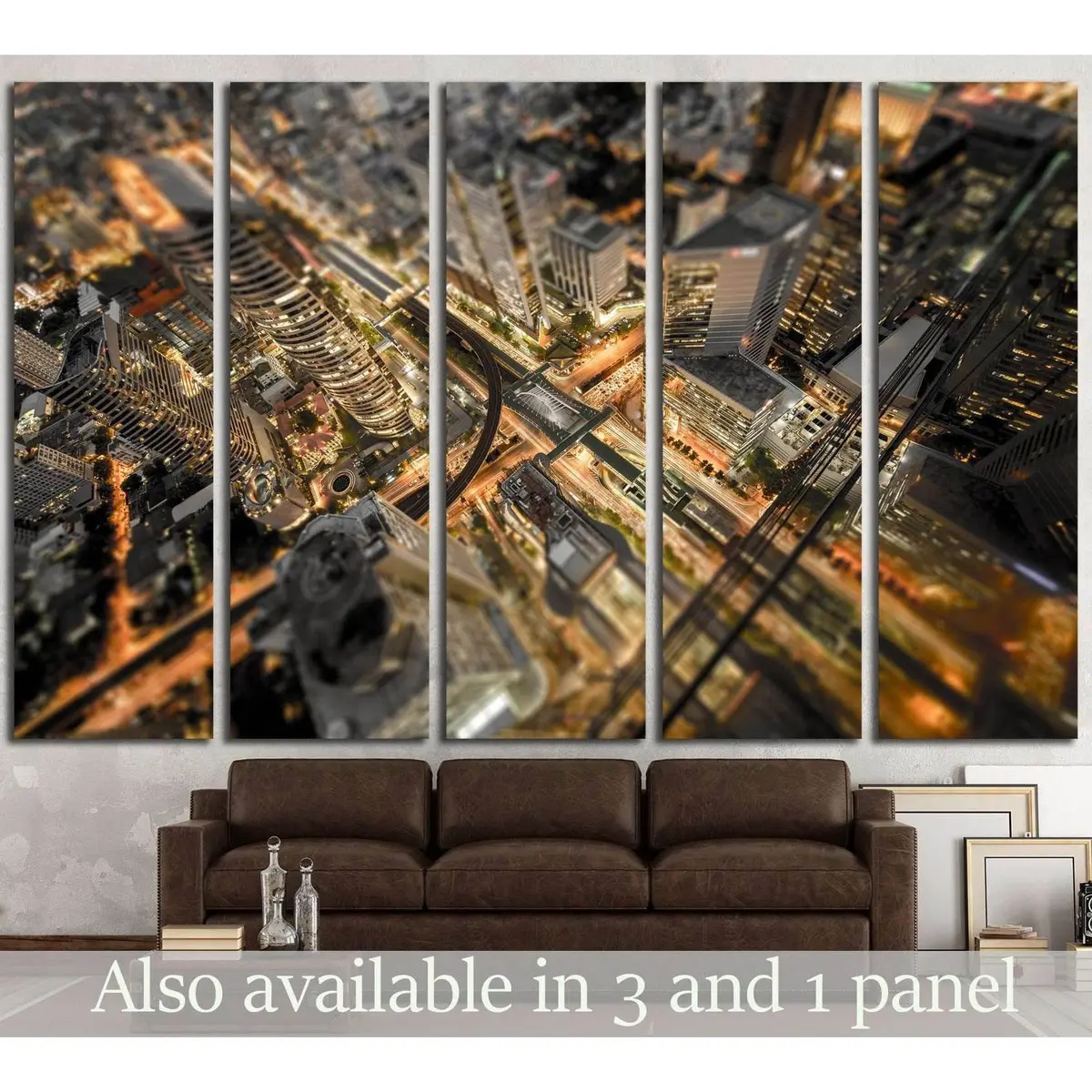 Contemporary City Abstract Canvas Wall Art – Ready-to-Hang Print #1637