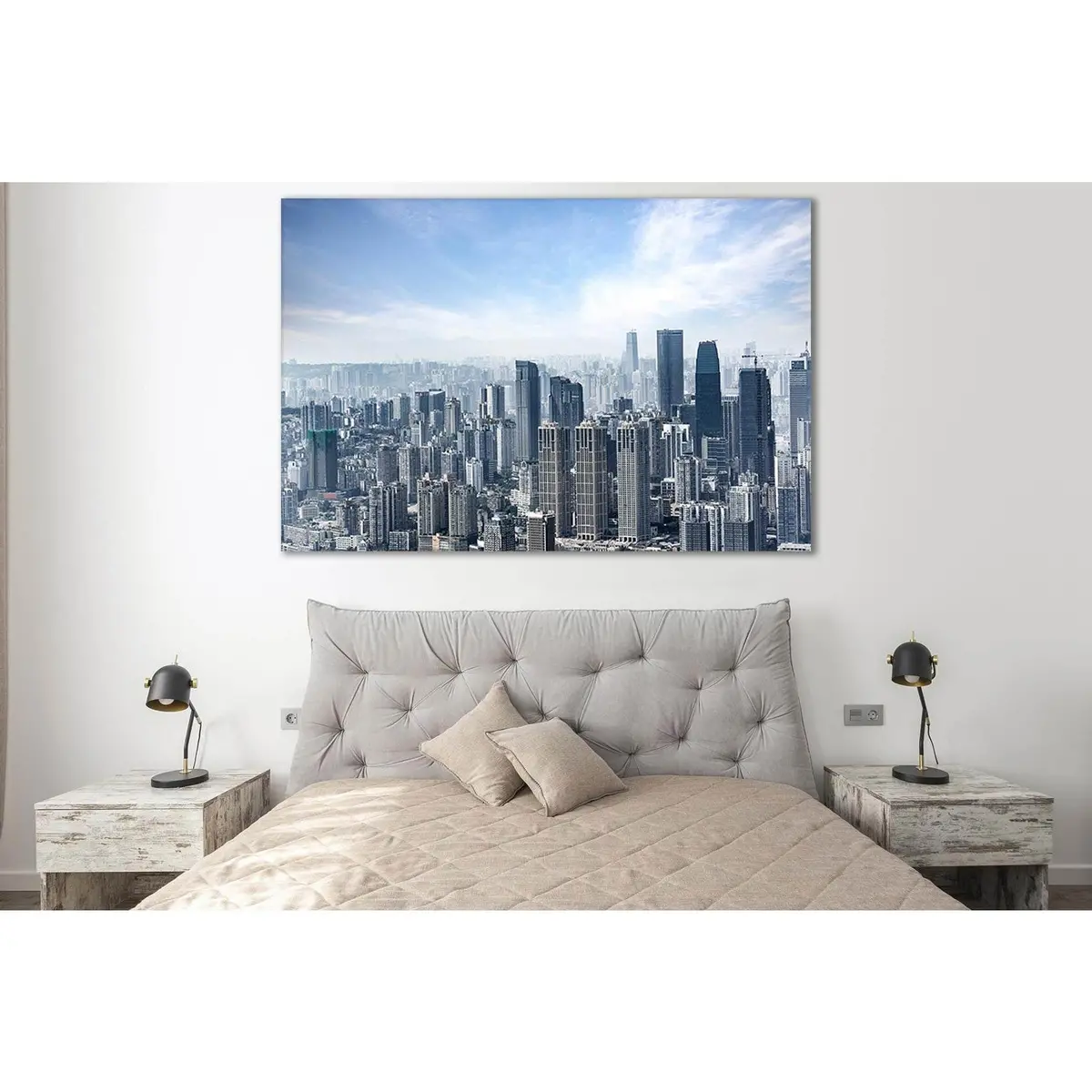City Buildings Skyline №Sl372 Ready To Hang Canvas Print 1
