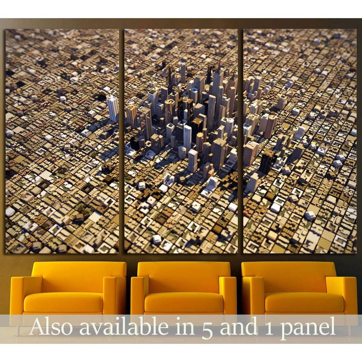 City Downtown №1509 Ready To Hang Canvas Print 5